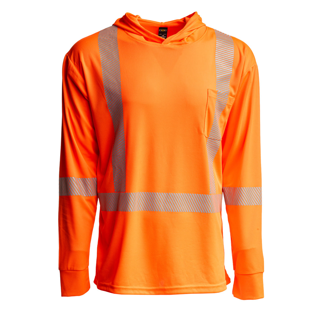 Long Sleeve Sun Protection Hi-Vis Orange Safety Shirt - S05985HVO